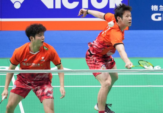9月20日，何济霆/任翔宇（右）在比赛中。新华社记者 杨磊 摄